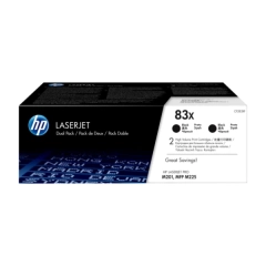 HP Toner 83X Sort Høykapasitet 2stk (2x2.200 sider)